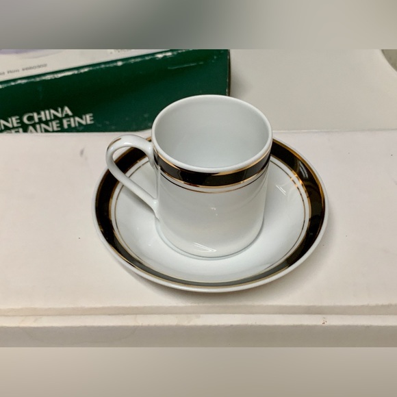 Vintage Brand New Old Stock Unused ESPRESSO SERVICE For 4 Cup & Saucer Set - Picture 7 of 12